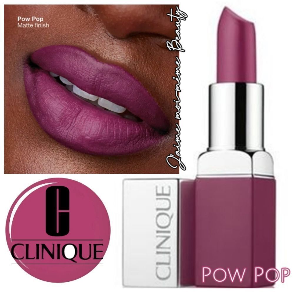 Clinique Pow Pop Matte Lipstick (Medium Cool Raspberry)